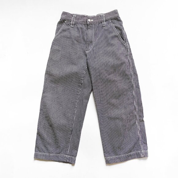 Marc Jacobs Redux Grunge Dobby Stripe Wide Leg Crop Pant Black Ivory Size 0 - Picture 2 of 10